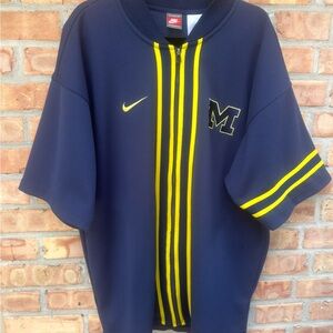 Vintage Michigan Nike zip up embroidered wolverines Men’s XL